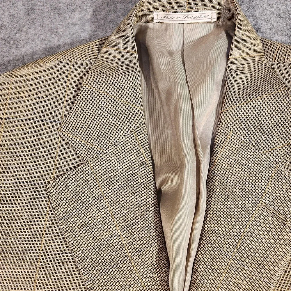 Ermenegildo‎ Zegna Blazer Mens 48L Tan Wool Taglio Esclusivo High Performance